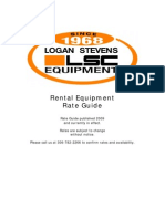 Rental Equipment Rate Guide