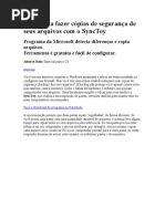 Aprenda a fazer cópias de segurança de seus arquivos com o SyncToy