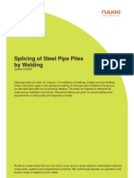 Ruukki Splicing of Steel Piles by Welding