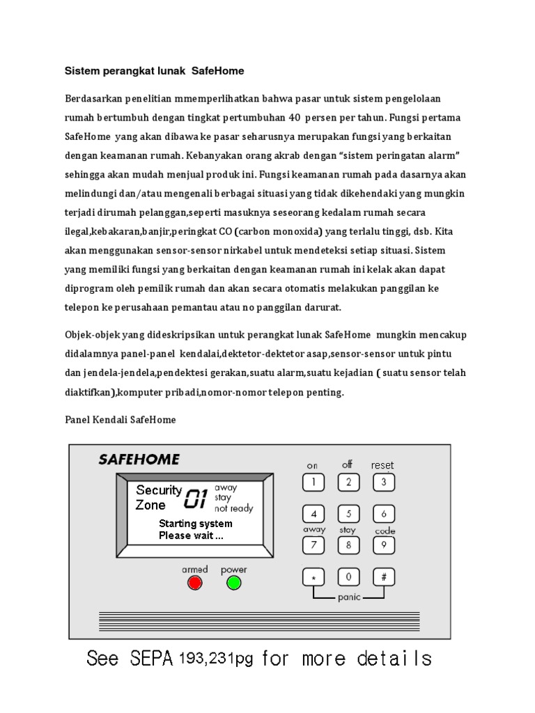 Sistem Keamanan Rumah SafeHome | PDF