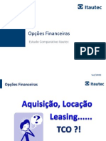 Comparativo Opções Financeiras