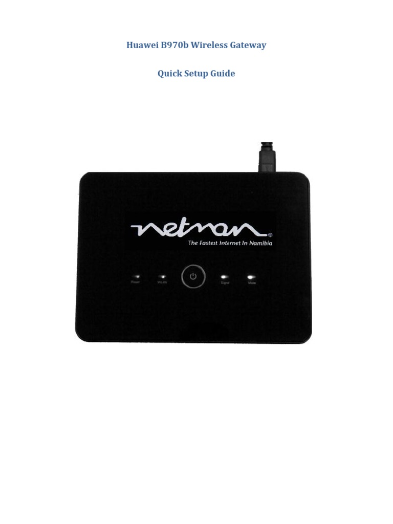 3G Netman Router Setup PDF Wi Fi Wireless Lan