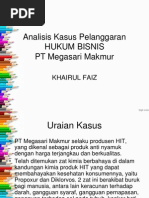 Analisis Kasus Pelanggaran HUKUM BISNIS