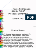 Analisis Kasus Pelanggaran HUKUM BISNIS