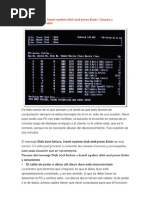 Disk Boot Failure Memoria Usb Arranque
