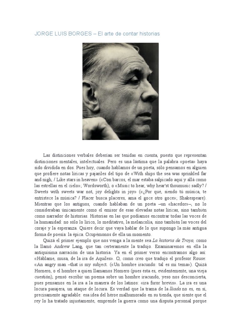 JORGE LUIS BORGES - El Arte de Contar Historias | PDF | GK Chesterton ...