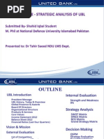 Strategic Analysis of United Bank Limited