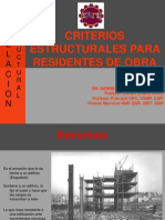 Criterios Estructurales para Residentes de Obra Dr. Genner Villareal Castro