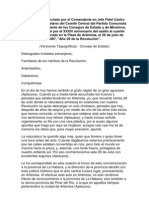 Discurso pronunciado por el Comandante en Jefe Fidel Castro Ruz, Primer Secretario del Comité Central del Partido Comunista de Cuba y Presidente de los Consejos d6