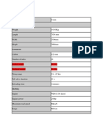 Specifications of Some Small Arms