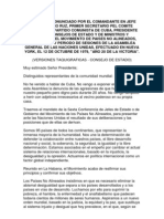 Discurso Pronunciado Por El Comandante en Jefe Fidel Castro Ruz, Primer Secretario Pel Comite Central Del Partido Comunista de Cuba, Presidente de Los Consejos De