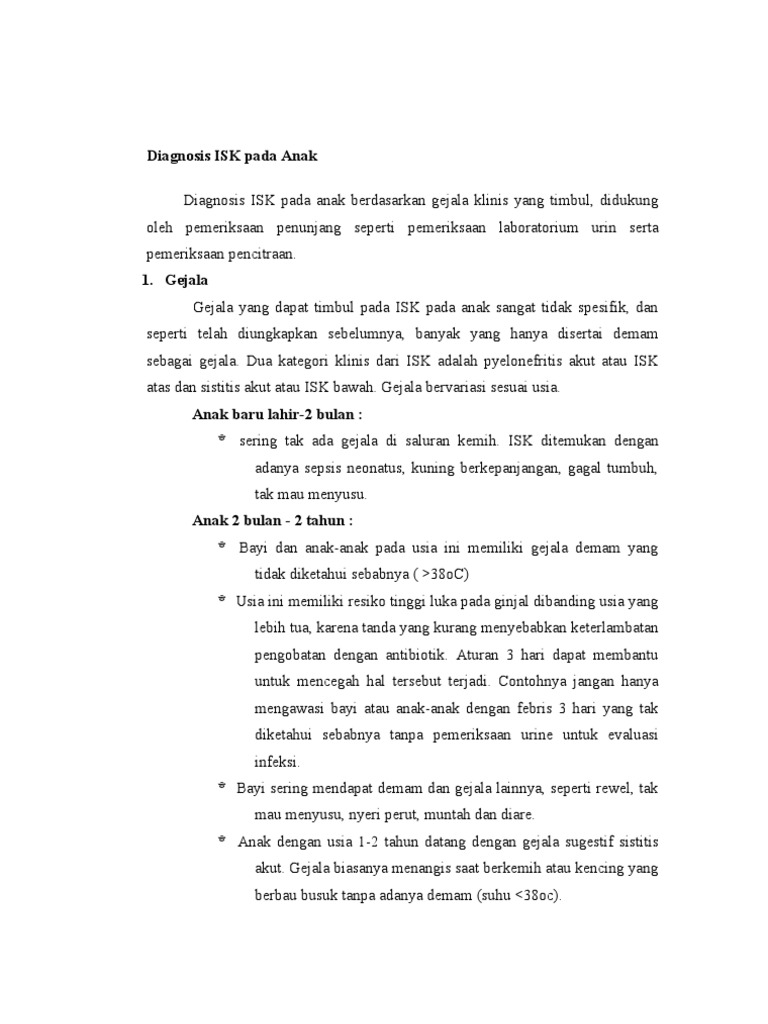 Diagnosis isk pada anak pdf