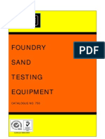 Foundry sand testing equipment catalogue