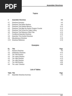 MSP430 Micro Controller Assember Directives