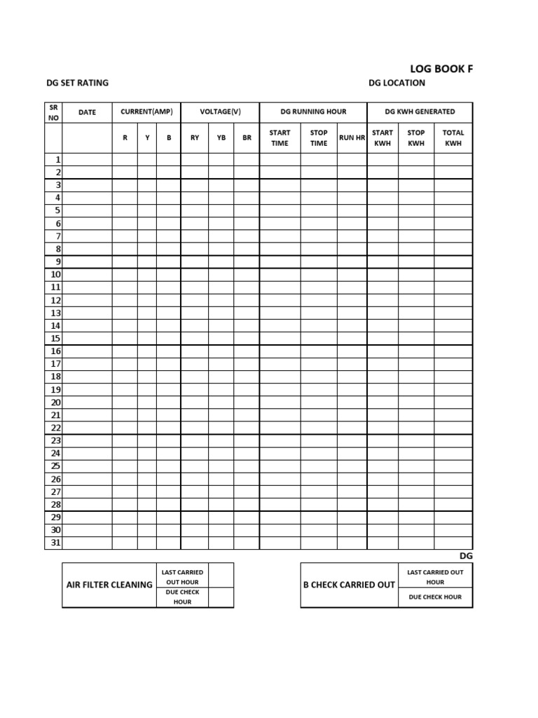sheet sample document log Log Dg Book Format sheet sample document log Log Dg Book Format