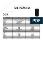 A Note Specification C-821X