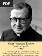 Saint Josemaría Escrivá: Founder of Opus Dei