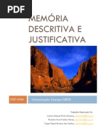 Memoria Descritiva e Justificativa BT