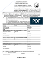 San Diego County Birth Certificate Application