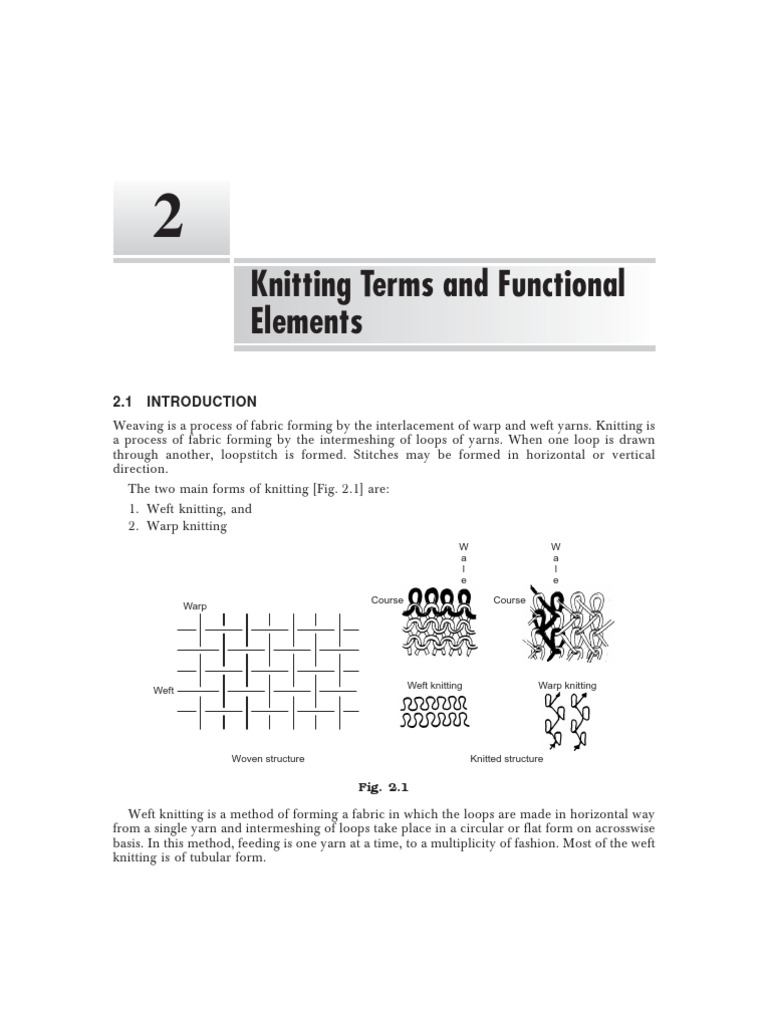 Knitting Techniques and Machine Overview | PDF | Technology & Engineering