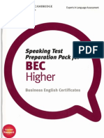 Speaking Test Preparation Pack For BEC Higher
