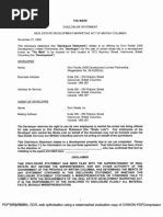 The Mark Vancouver Disclosure Statement