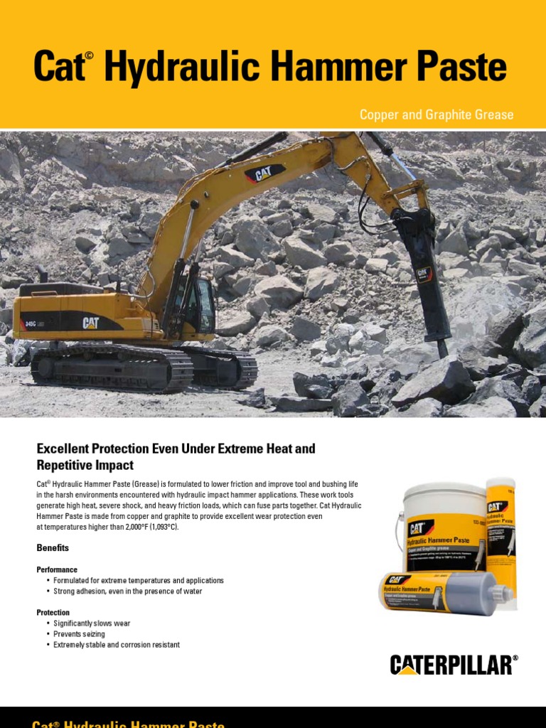 PEHJ025500 Hydraulic Hammer Paste Data Sheet PDF Wear Corrosion