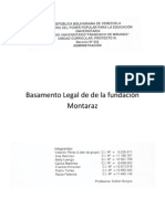 Basamento Legal de de la fundación Montaraz