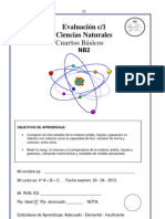 Evaluación Ciencias 4° La Materia