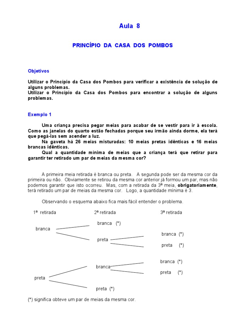 Princípio da Casa dos Pombos Explicado | PDF | Prova matemática | Cor