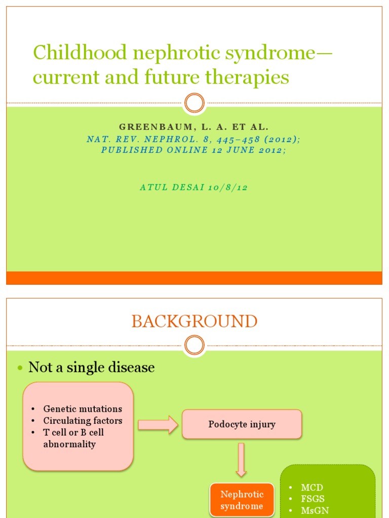 Steroid dependent nephrotic syndrome case study image