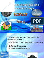 Renewable Energy and Non-Renewable Energy Year 5