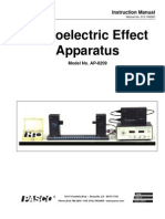 Photoelectric Effect Apparatus Manual AP 8209