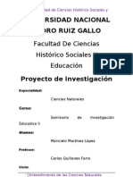 Tesis de Entendimiento de Las Ciencias Naturales