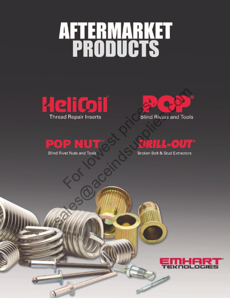 HeliCoil Aftermarket Catalogue 2 PDF Rivet Screw