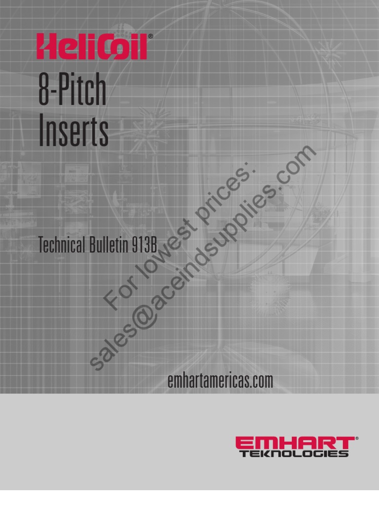 HeliCoil NPT Inserts 8UN PDF Screw Equipment