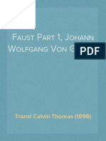 Faust Part 1, Johann Wolfgang Von Goethe, Transl Calvin Thomas (1898)