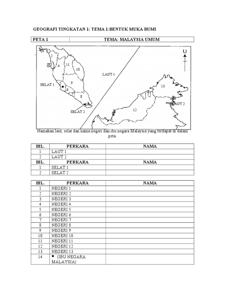 Peta Malaysia Geografi