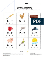Vowel Sounds Phonics Worksheet