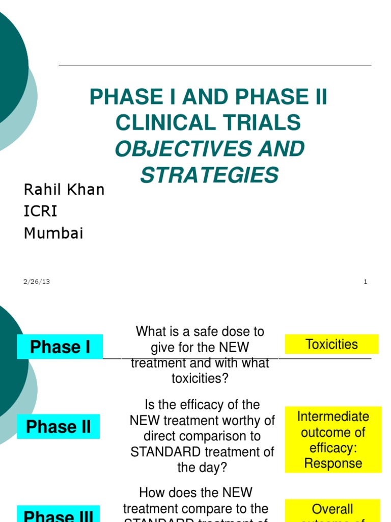 Phase I & II Clinical Trials Overview | PDF | Phases Of Clinical ...