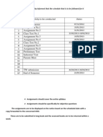 II Semester Schedule for Students at XYZ College