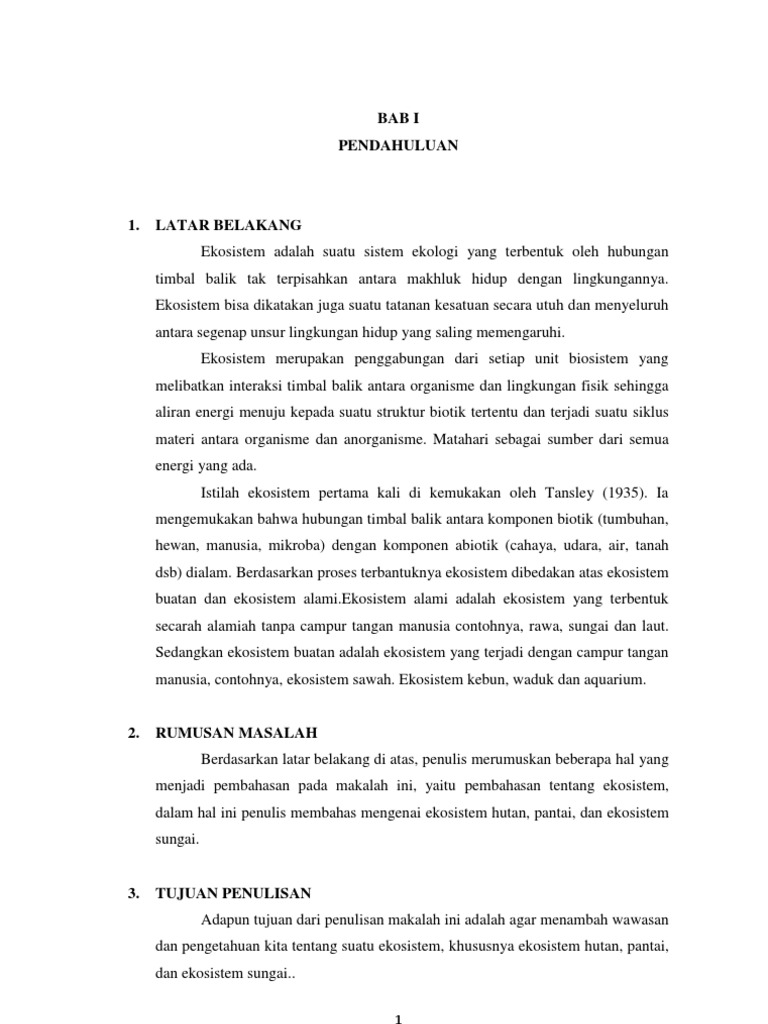 Makalah Ekosistem Hutan Dan Pantai