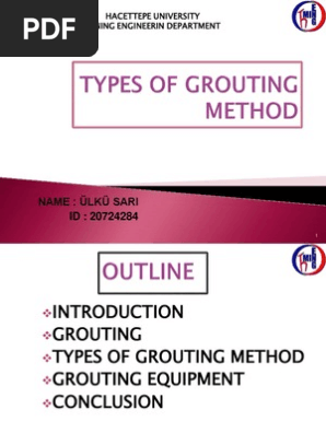 Grouting methods pdf