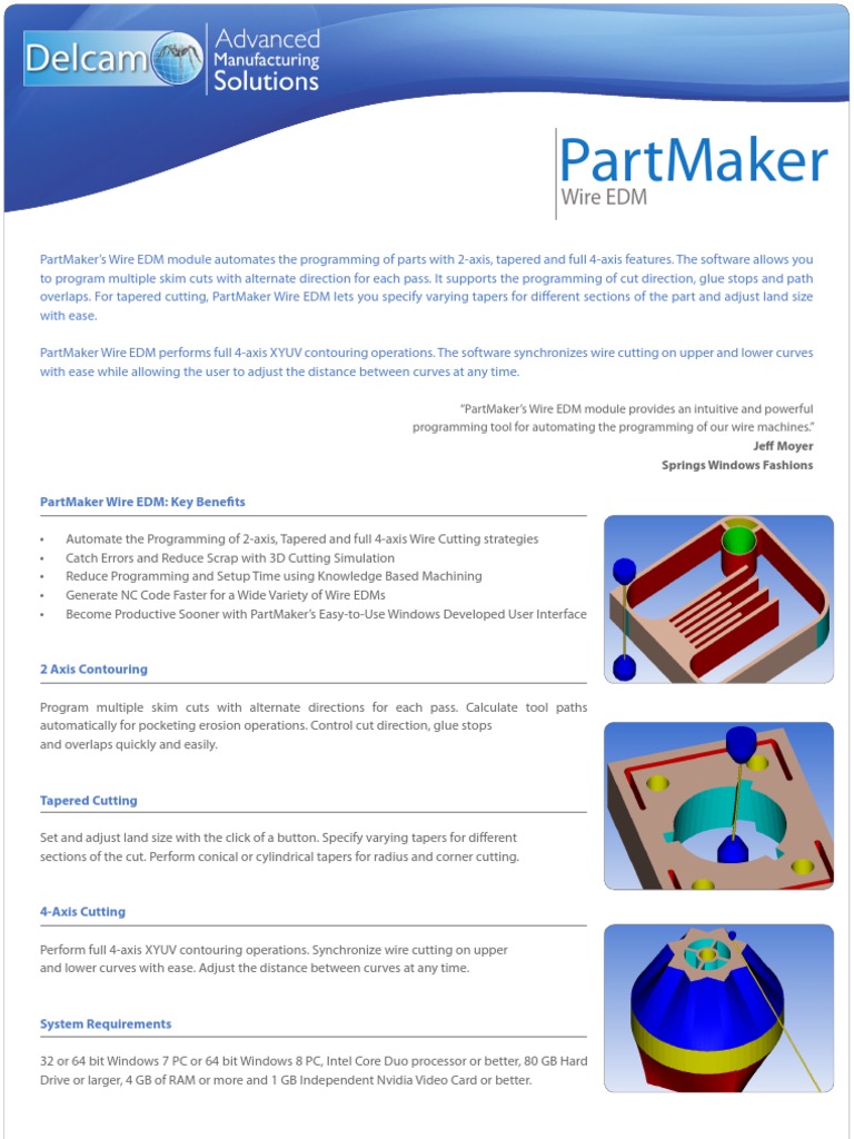 PartMaker Wire EDM Software Overview | PDF | Computers