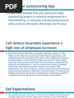 Call Center Outsourcing Tips