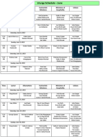 June Lit Schedule