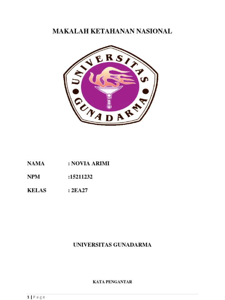Makalah Ketahanan Nasional