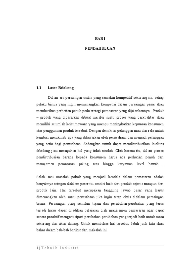 Tugas Makalah Strategi Pemasaran