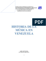 Libro Arrtesanal Historia de la Música en Venezuela