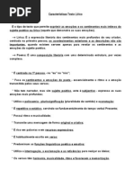 Características Texto Lírico